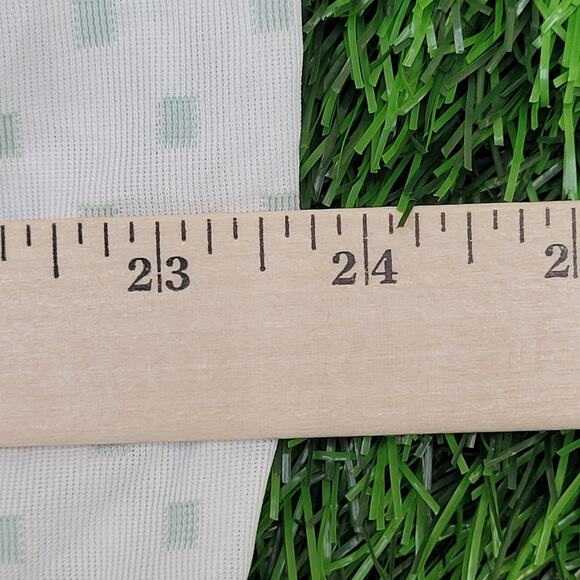 Vintage Polka AOP Button Shirt XL 24x30 White Green - Picture 9 of 10